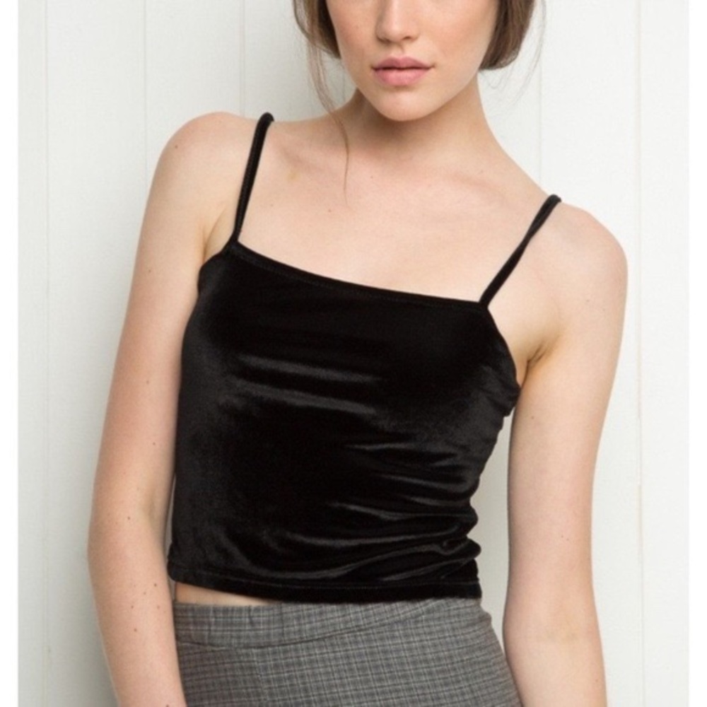 Brandy Melville Black Velvet Faye Tank